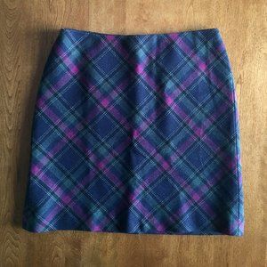 Talbots wool plaid skirt 6P